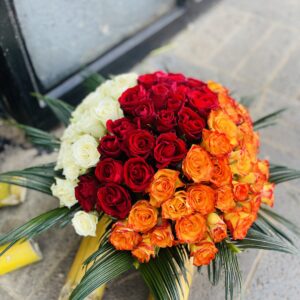 Red & Orange Rose Cluster