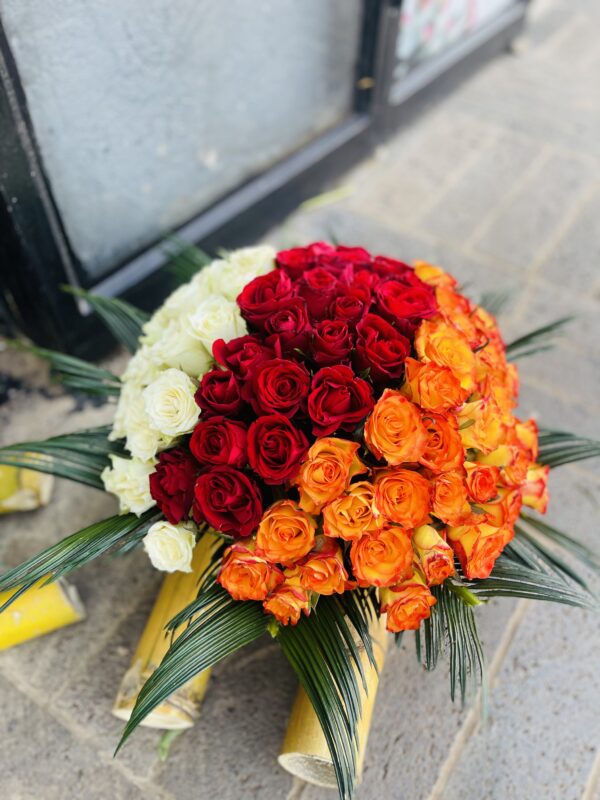 Red & Orange Rose Cluster