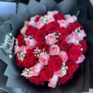 Ruby & White Mix Bouquet