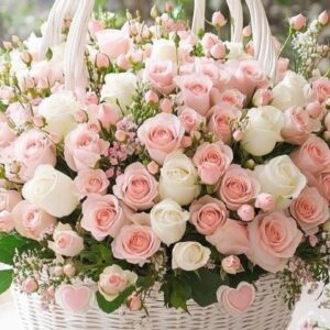 Basket of Blush Romance