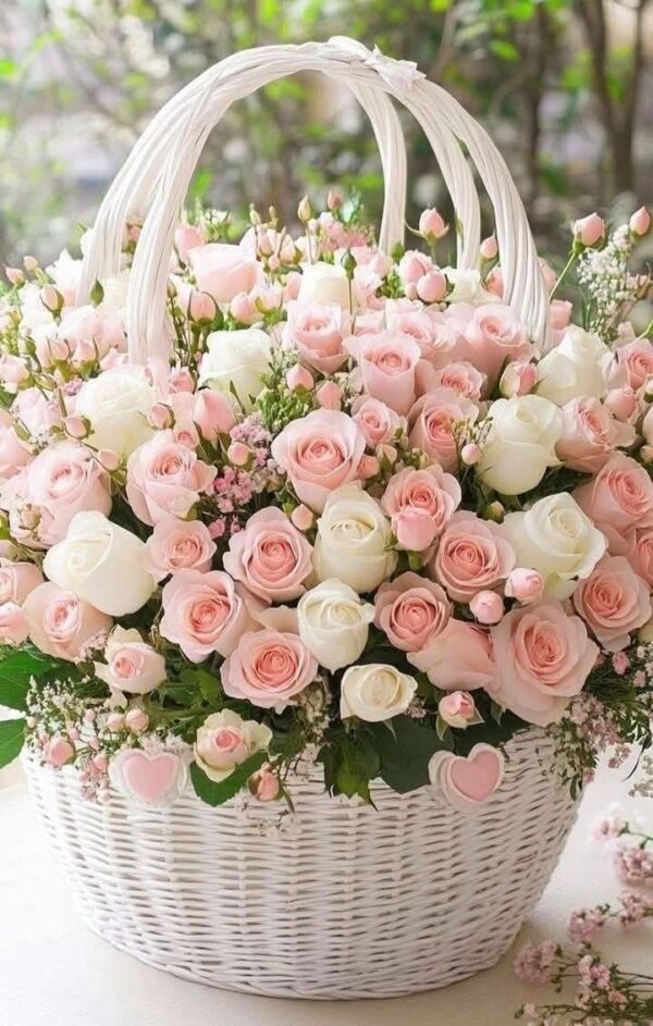 Basket of Blush Romance