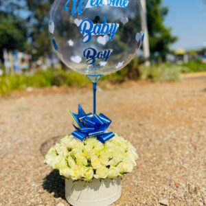 Welcome Baby Boy Flower Box