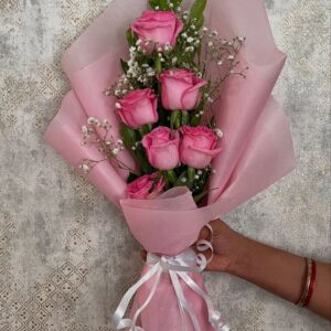 Pastel Grace – Pink Rose Bouquet for Gentle Moments