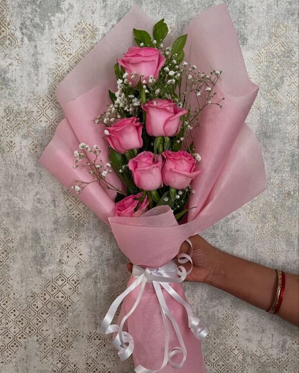 Pastel Grace – Pink Rose Bouquet for Gentle Moments