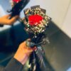 Forever Rose – Single Red Rose Mini Bouquet | Kigali Flower Delivery