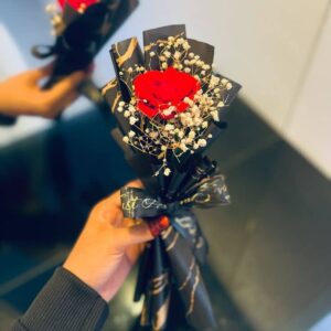 Forever Rose – Single Red Rose Mini Bouquet | Kigali Flower Delivery