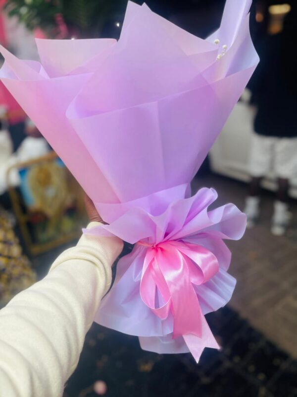 Pastel Romance Bouquet – Mixed Roses with Baby’s Breath | Kigali Flower Delivery - Image 2
