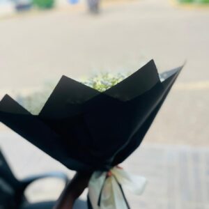 Butterfly Elegance – White Rose & Baby’s Breath Bouquet | Kigali Flower Delivery