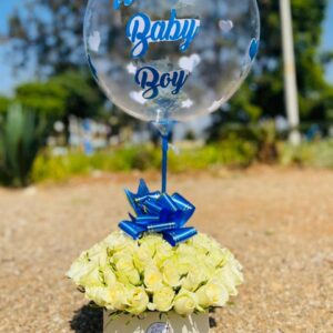 Welcome Baby Boy Flower Box