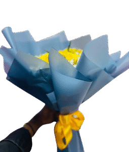Sunshine Glow Rose Bouquet – Premium Yellow & White Roses in Kigali