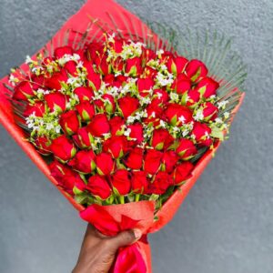 Passion Royale Red Rose Mega Bouquet – Kigali’s Ultimate Romantic Gift