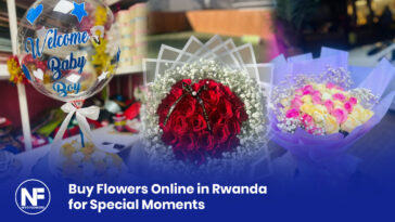Bright birthday flowers in Rwanda with sunflowers and lilies