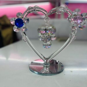 Crystal Heart Flower Ornament – Elegant Gift & Home Decor in Kigali