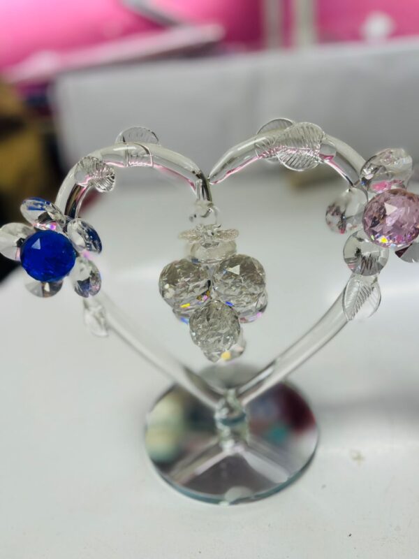 Crystal Heart Flower Ornament – Elegant Gift & Home Decor in Kigali - Image 2