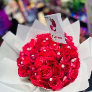 I Love You Always Premium pink Rose Bouquet – Kigali Flower Delivery