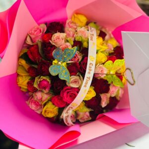 Celebration Mixed Rose Bouquet – Bold & Colorful Surprise