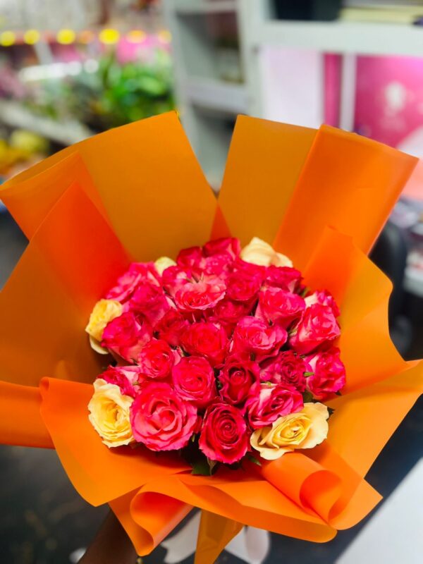 Sunset Rose Bouquet