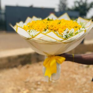Golden Sunshine Rose Bouquet