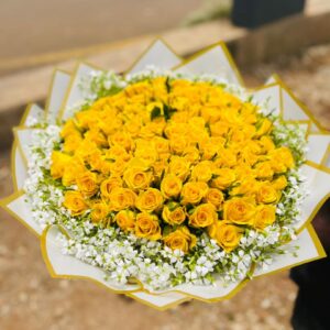 Golden Sunshine Rose Bouquet