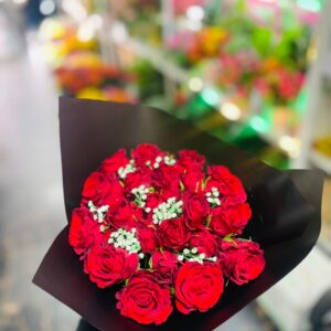 Velvet Heart Red Rose Bouquet