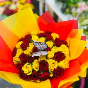 Fiery Butterfly Kiss Bouquet